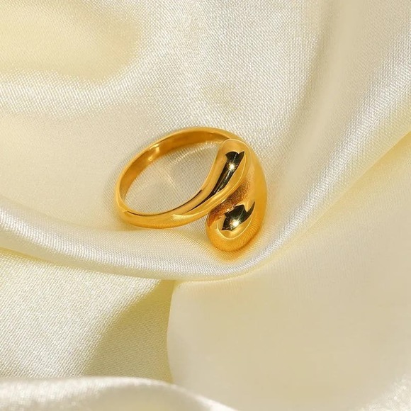 Petal & Spruce Jewelry - Wrap Style Gold Boho Adjustable Gold Plated Ring